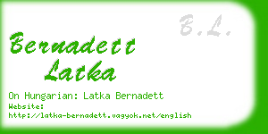 bernadett latka business card